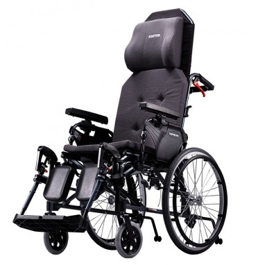 Side view of the Karma MVP-502 recliner self propelled wheelchair