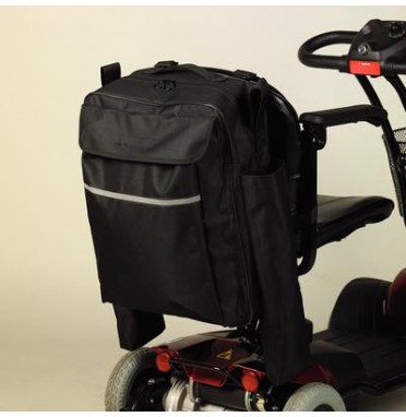 Wheelchair bag with crutch pocket