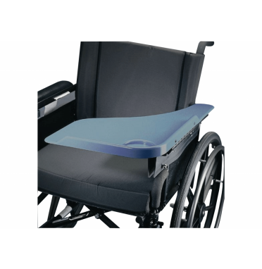 Flip up wheelchair tray