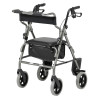 Days 2in1 rollator wheelchair in silver