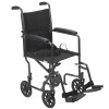 Drive Medical steel transport wheelchair viewed from the side