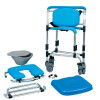 Ocean wheeled shower commode chair shown folded