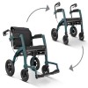 A photo showing the rollz motion as a rollator and a wheelchair
