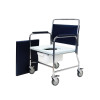 Roma Medical Heavy Duty Mobile Commode Chair Side View