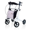 TOPRO Pegasus carbon rollator with mesh seat viewed from side angle